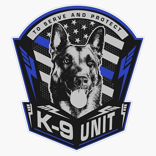 K9 Unit Malinois - Adhesivo de vinilo impermeable Malinois de pastor belga Mechelaar para coche, laptop, pared, ventana, 5 pulgadas