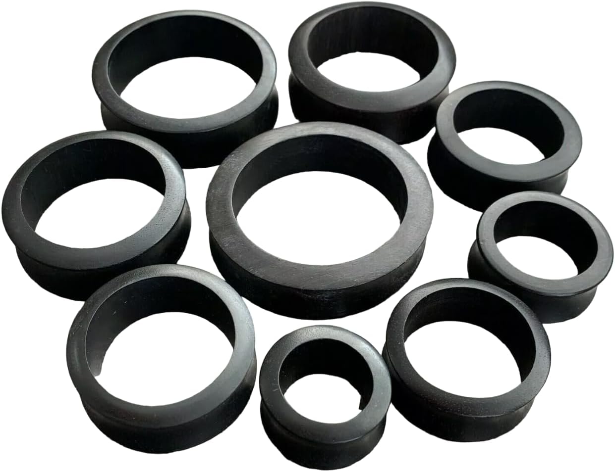 PAIR of Beautiful Organic Areng Wood Tunnels - Plugs - Gauges - Body Jewelry