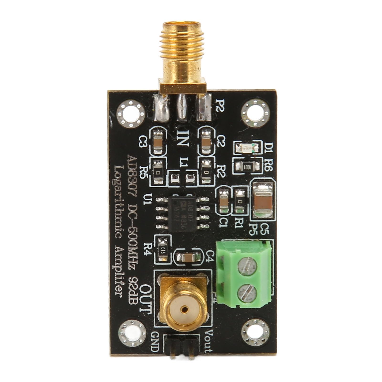 Acouto AD8307 HF-Leistungsdetektor, DC 500 MHz, Antennenleistungssender, Hochfrequenz-Leistungsmesser, Logarithmischer Detektor, Modelleingang und Standardeinstellung für Frequenz,