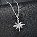 Produktbild CKAWM Halskette Minimalistische Kristall Strass Gold North Star Anhänger Halsketten Für Frauen Matt Edelstahl Best Friends Halsketten