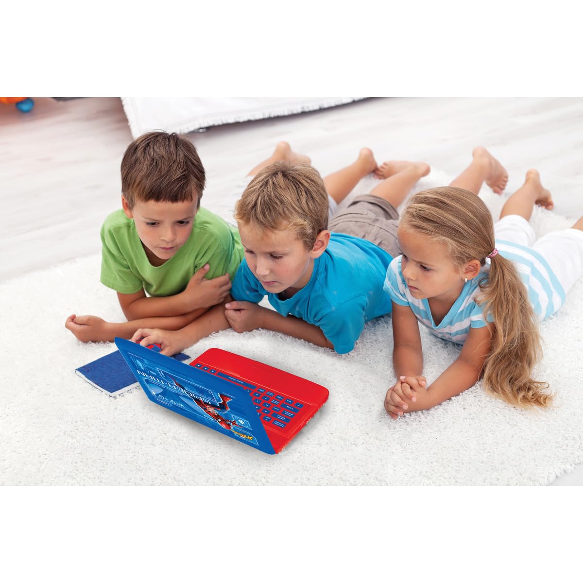 Lexibook Spider-Man - Ordenador portátil Educativo bilingüe (130 Actividades de Aprendizaje, matemáticas, Idiomas, lógica, Juegos y música, JC798SPi1LXB