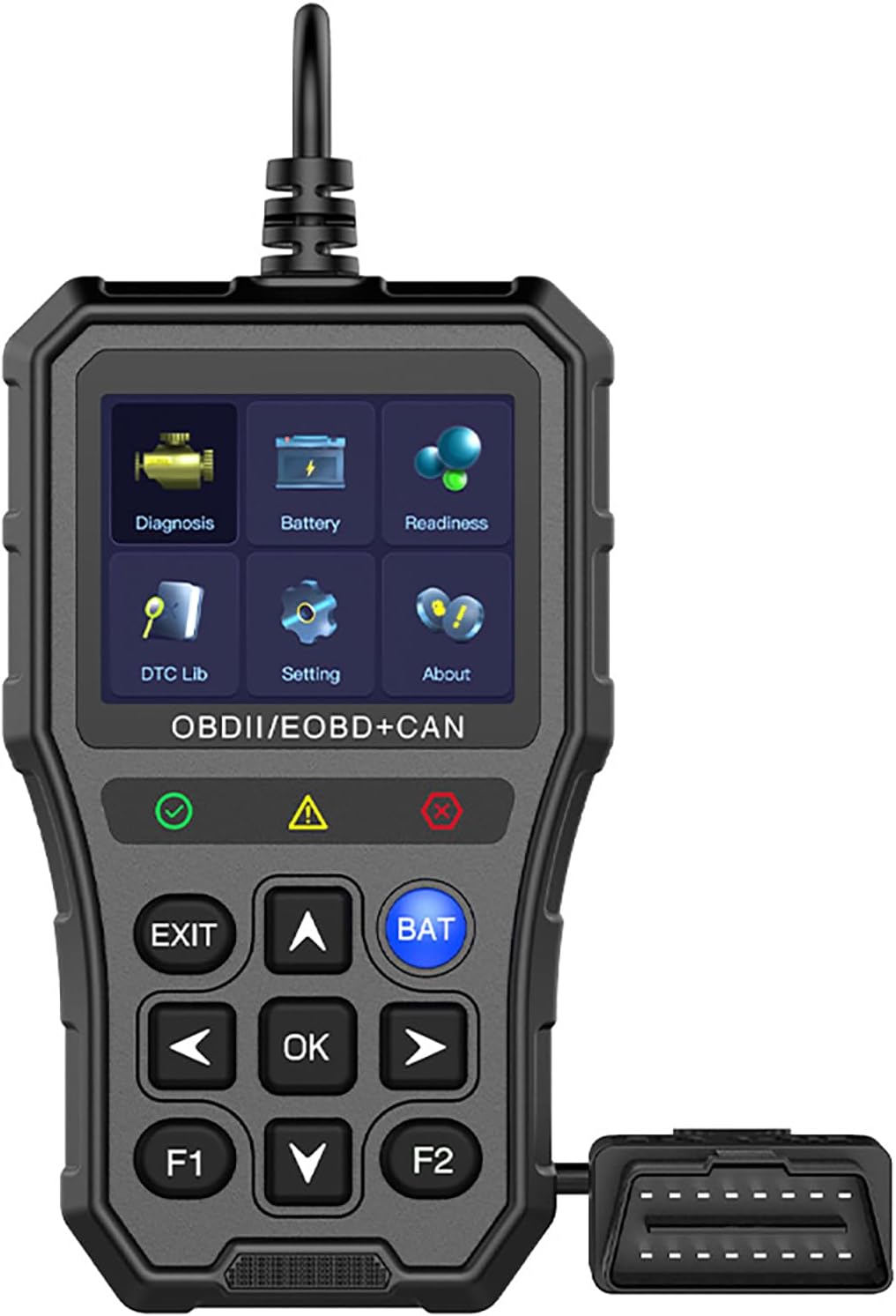 OBD2 Car Code Reader for Volvo XC90 2005-2019 2020 2021 2022 2023 2024-pr, Engine Diagnostic Scanner to Read & Clear Fault Codes, Check Engine Light Tool Plug and Play,A