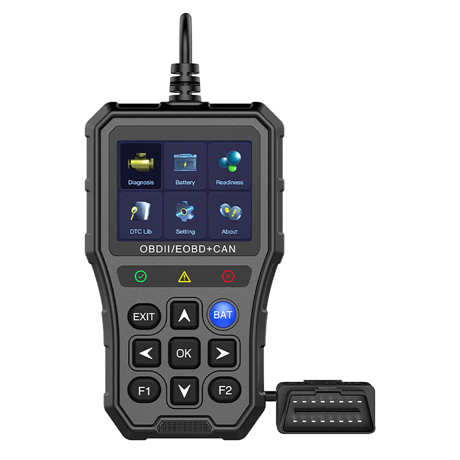 OBD2 Car Code Reader for Volvo XC90 2005-2019 2020 2021 2022 2023 2024-pr, Engine Diagnostic Scanner to Read & Clear Fault Codes, Check Engine Light Tool Plug and Play,A