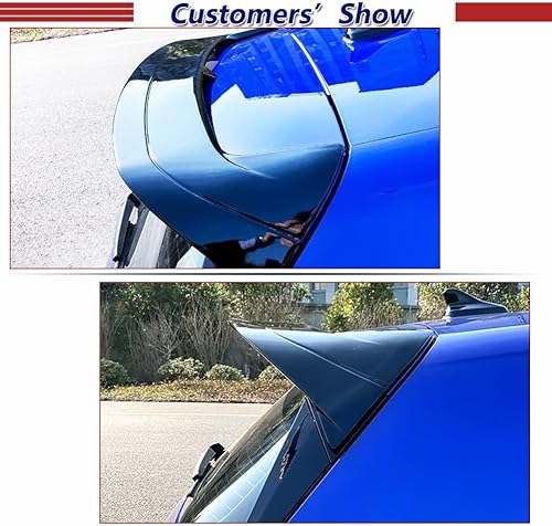 Miniatura 3 de Alerón trasero Mk8 para Volkswagen VW Golf 8 Mk8 GTI R 2021-2023 Alerón de techo trasero Alerón de ventana superior Outlet de fábrica (negro