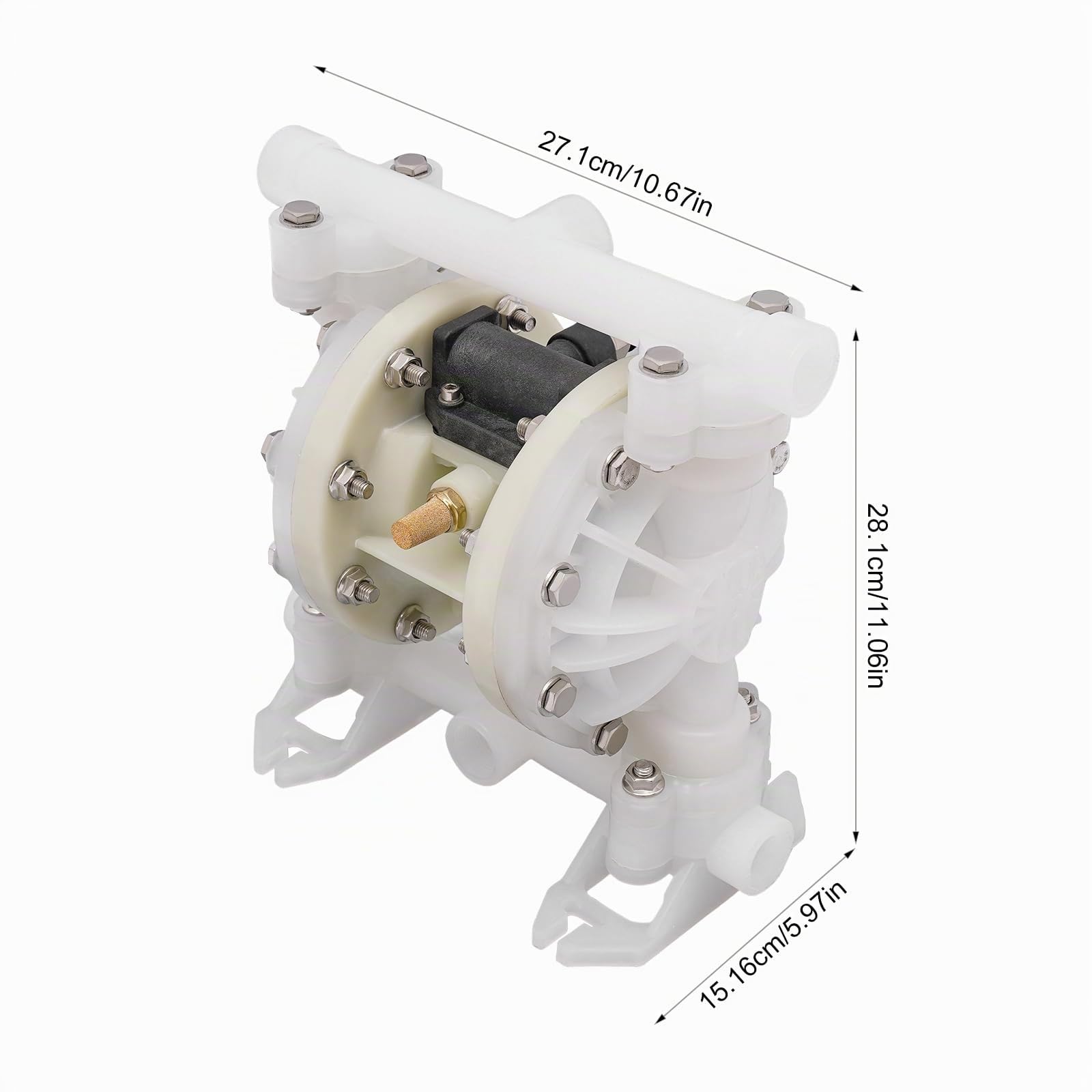 Pompe à membrane pneumatique professionnelle Pompe à membrane pneumatique en plastique technique, QBY4-15, 0,7 Mpa, 2 tonnes/H Débit max
