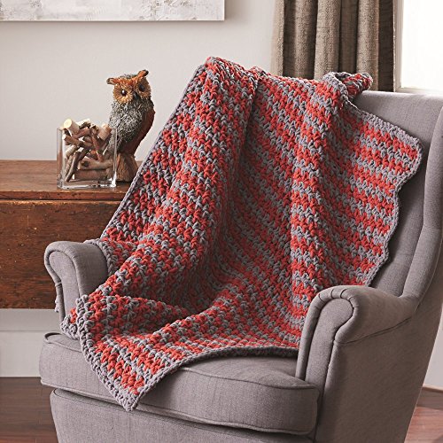 Image of Bernat Blanket Super Bulky Yarn, 5.3oz, Guage 6 Super Bulky, Cranberry (Pack of 2)