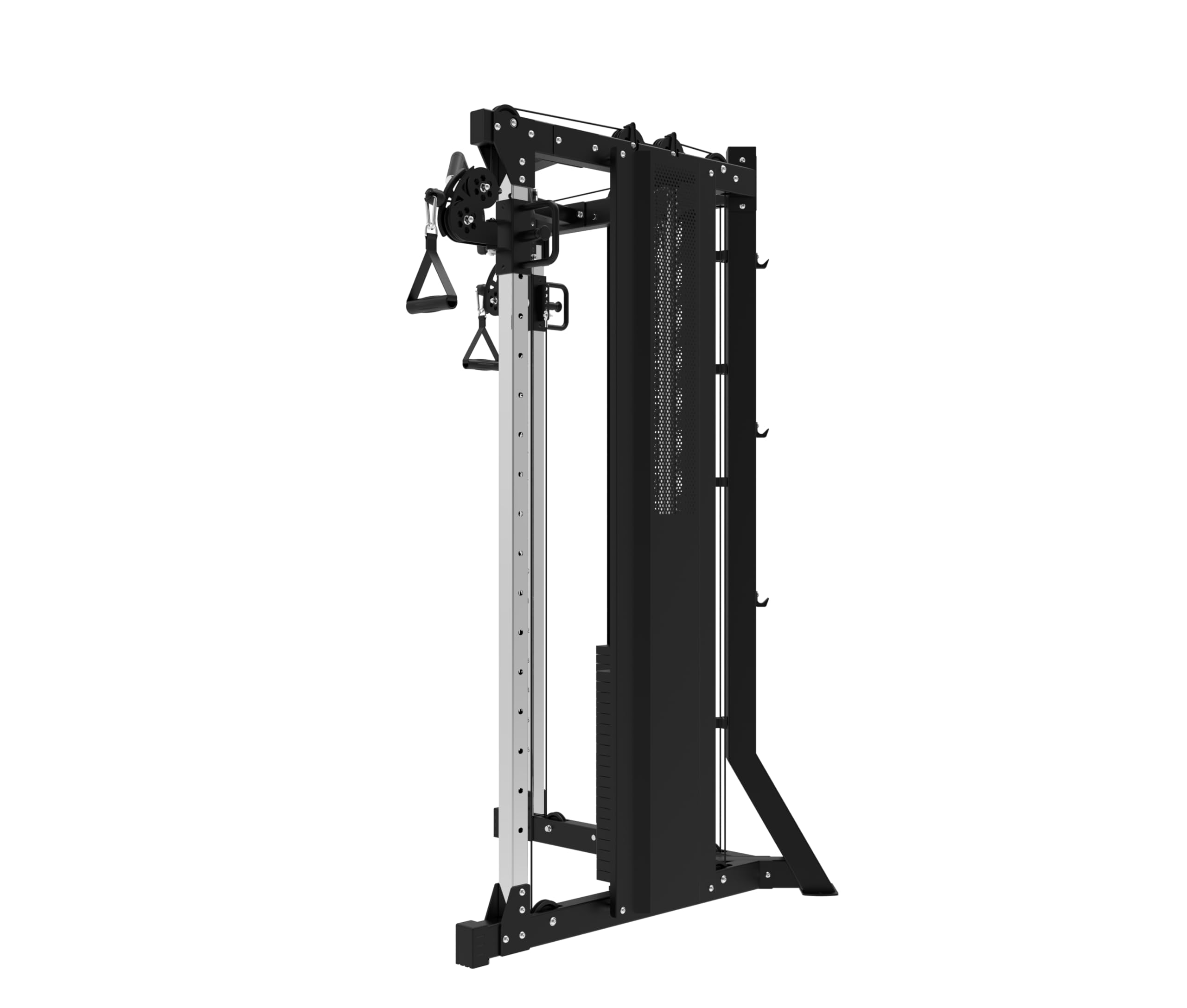 V-Station Cross Over Kabelzug mit 180 kg Steckgewichten und Klimmzugstange I I Seilzug Fitnessgerät inkl. Zubehör
