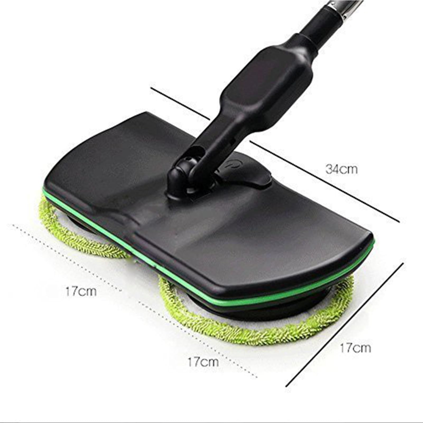 Mopa Giratoria Eléctrica de Limpieza,Mopa Spinning Recargable,Pulidora de Suelos con 2 Almohadillas Microfibra y 2 Almohadillas Pulido para Cualquier Superficie Dura