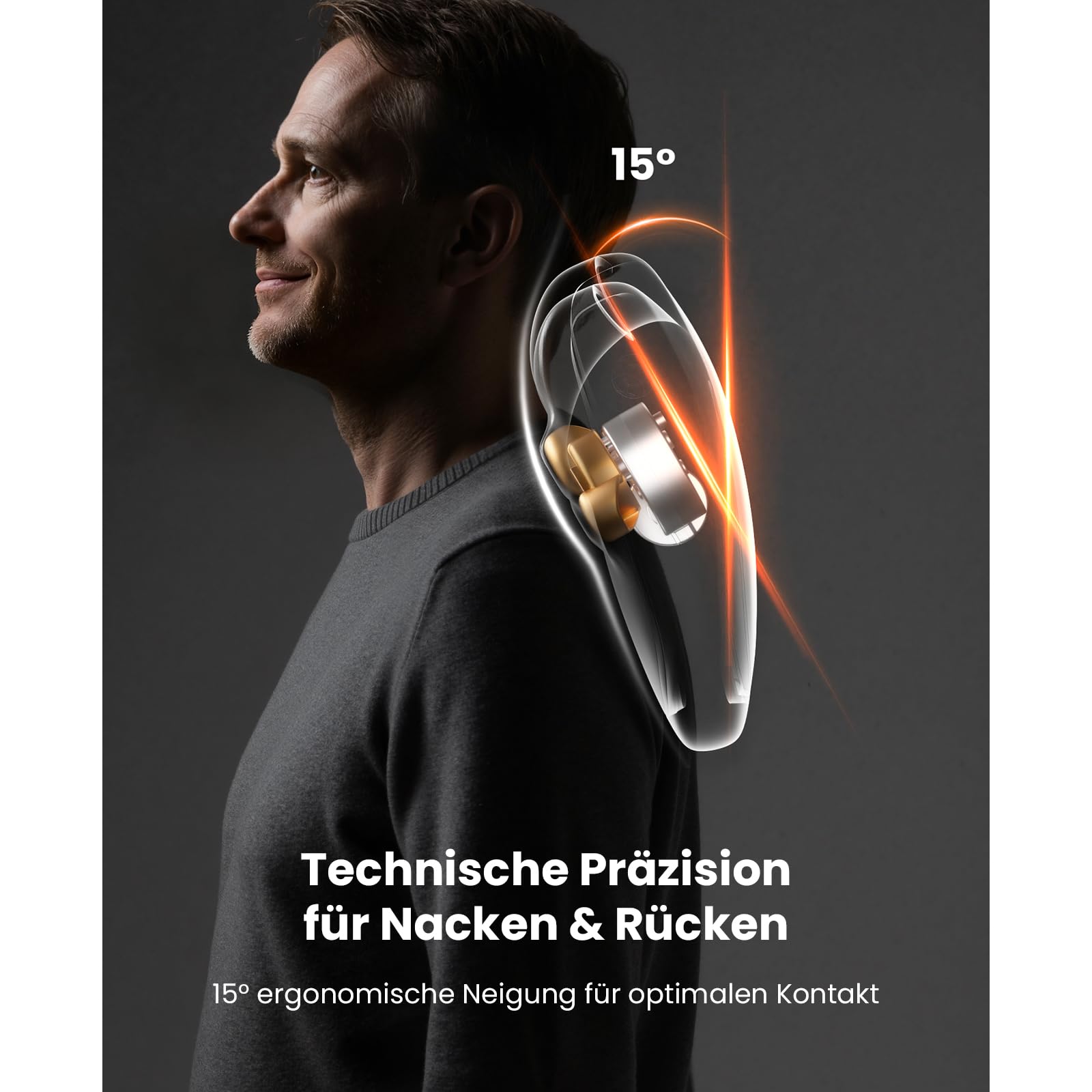 BOB AND BRAD Rückenmassagegerät mit Wärmefunktion, Elektrisches Nackenmassagegerät mit Fernbedienung, EZBack Prime Massagegerät für Nacken Schulter Lendenbereich, Entspannung für Zuhause Büro