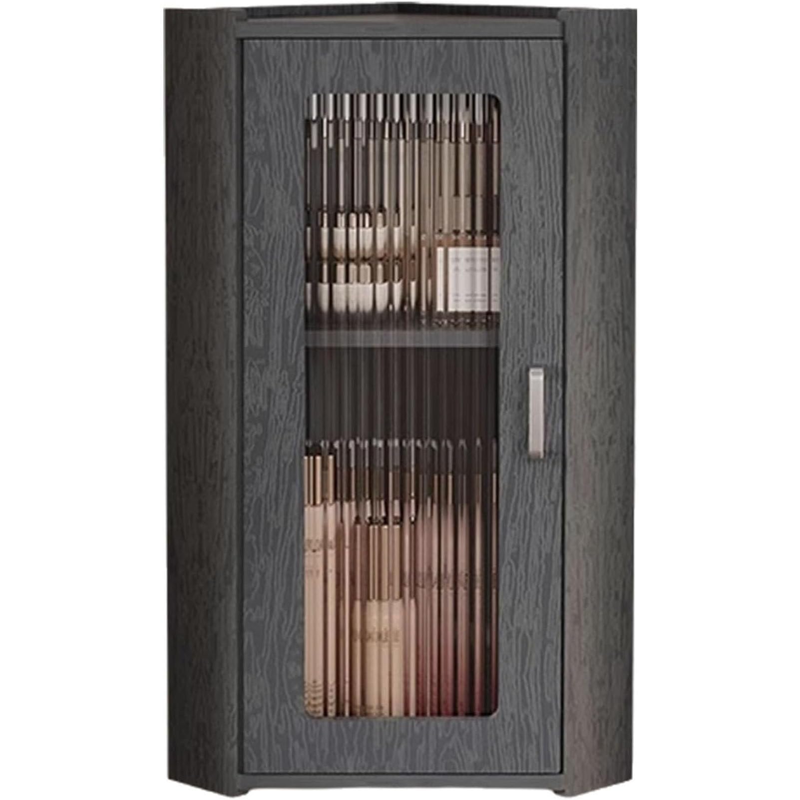 BHGFYXBS Wall Mounted Corner Cupboard With Adjustable Shelves Ed S Doors 30X30X59Cm Slish Bathroom Kitchen Or Utili Room Sto Solut Declutter Your Space Grey H,Grey-30X30X70Cm,Grey-30x30x70cm