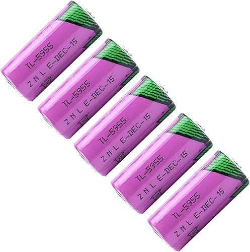 Paquete de 5 baterías TL-5955 2/3AA 3.6V 1650mAh para Tadiran TL-4955 3.6V SL-761 ER14335 PLC, batería de litio CNC