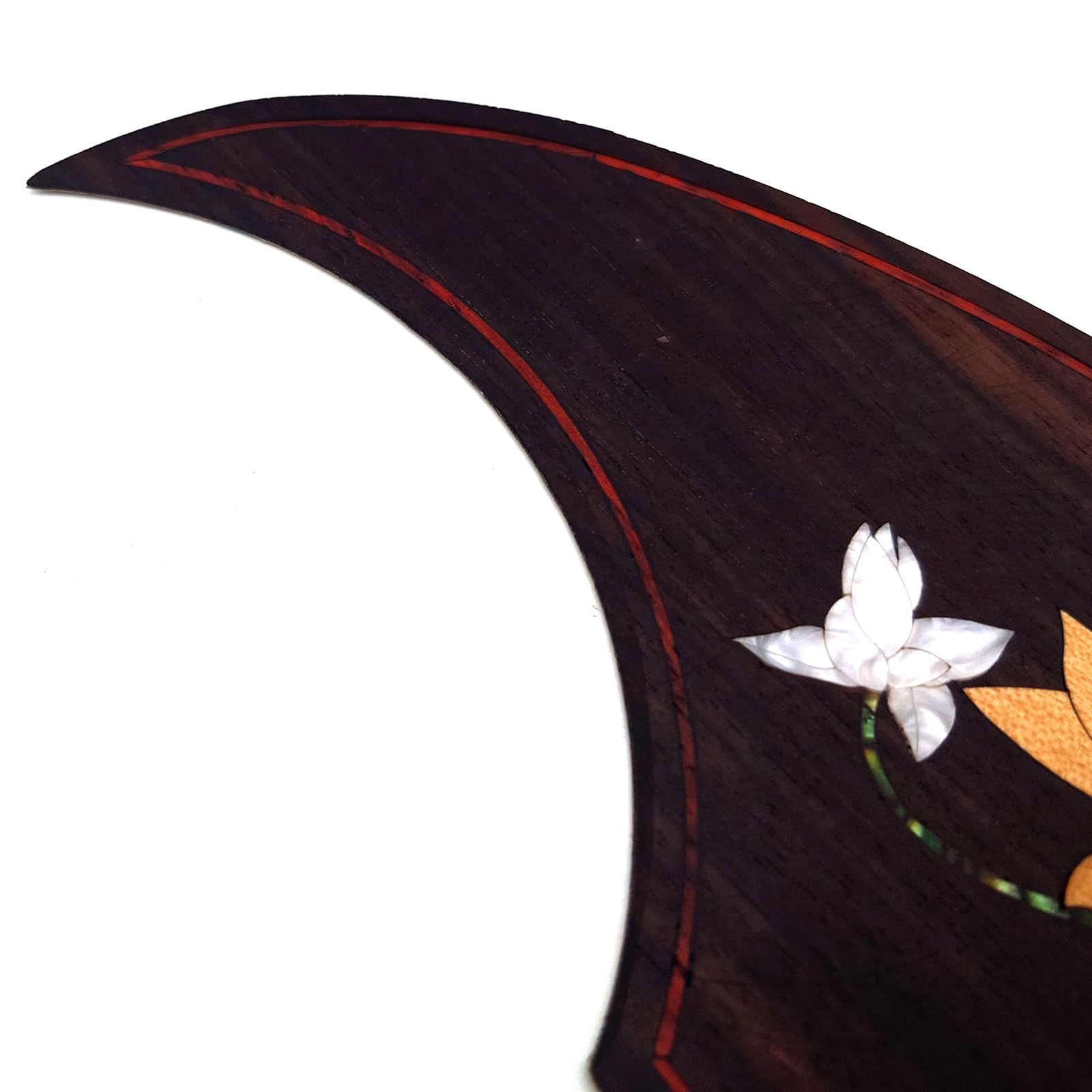 Guitar Pick Guard, Battipenna in abalone in palissandro autoadesivo for Chitarre acustiche folk D-45 Taylor(6)