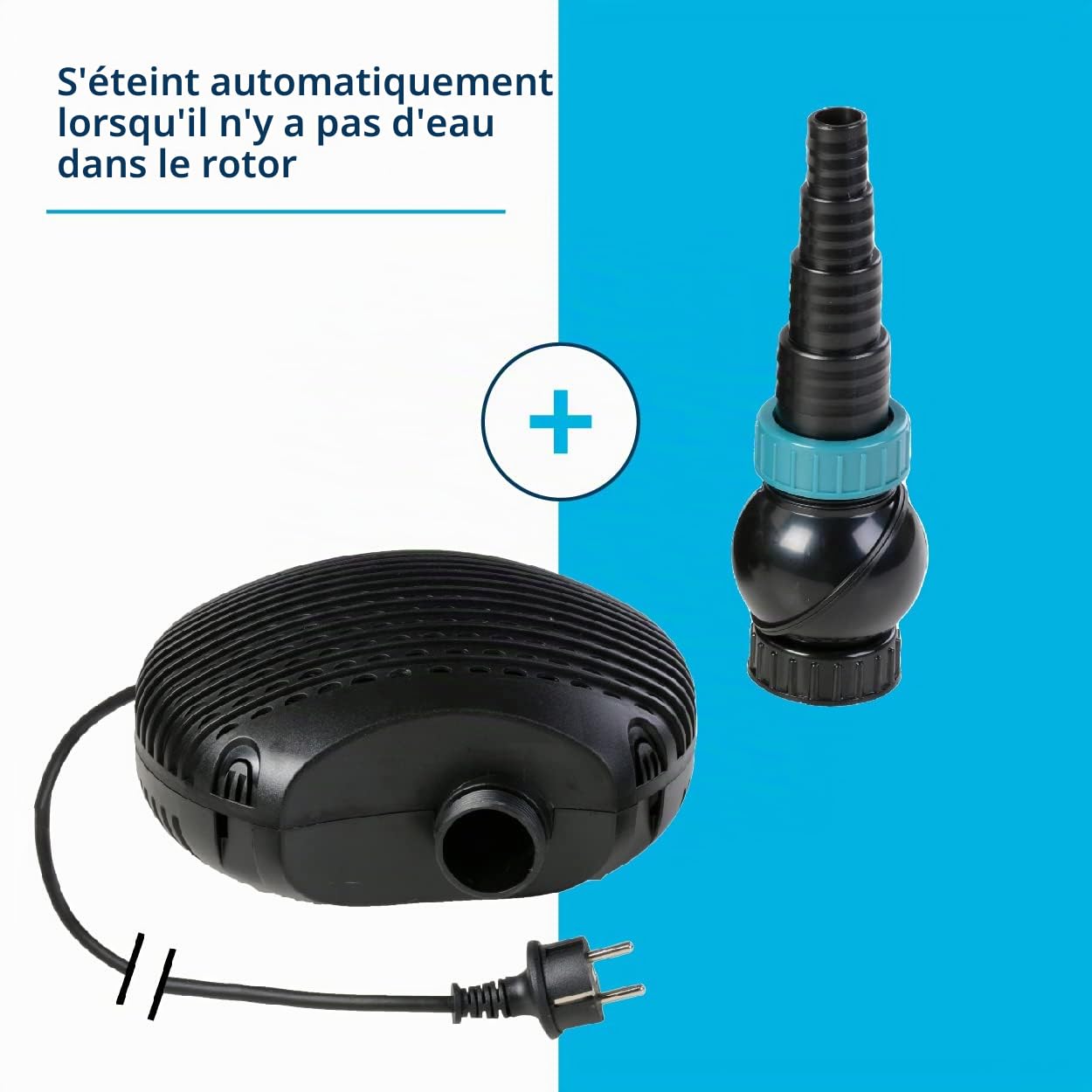 Aquaforte Pompe de Bassin EC-10000 10 m³/H 68W Noir