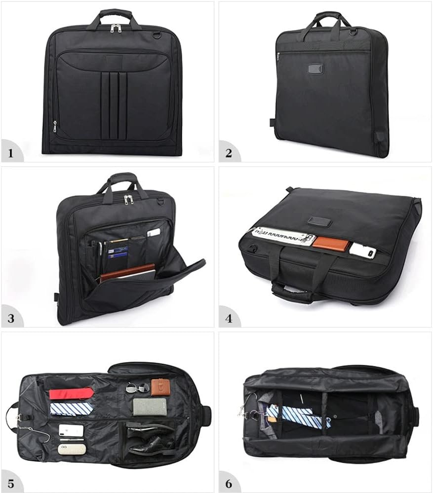 review XIXIDIAN Garment Bags for Travel, Carry On Garment Bag for Business Trips with Shoulder Strap, Foldable Luggage Hanging Suit Bags, Multi-colored