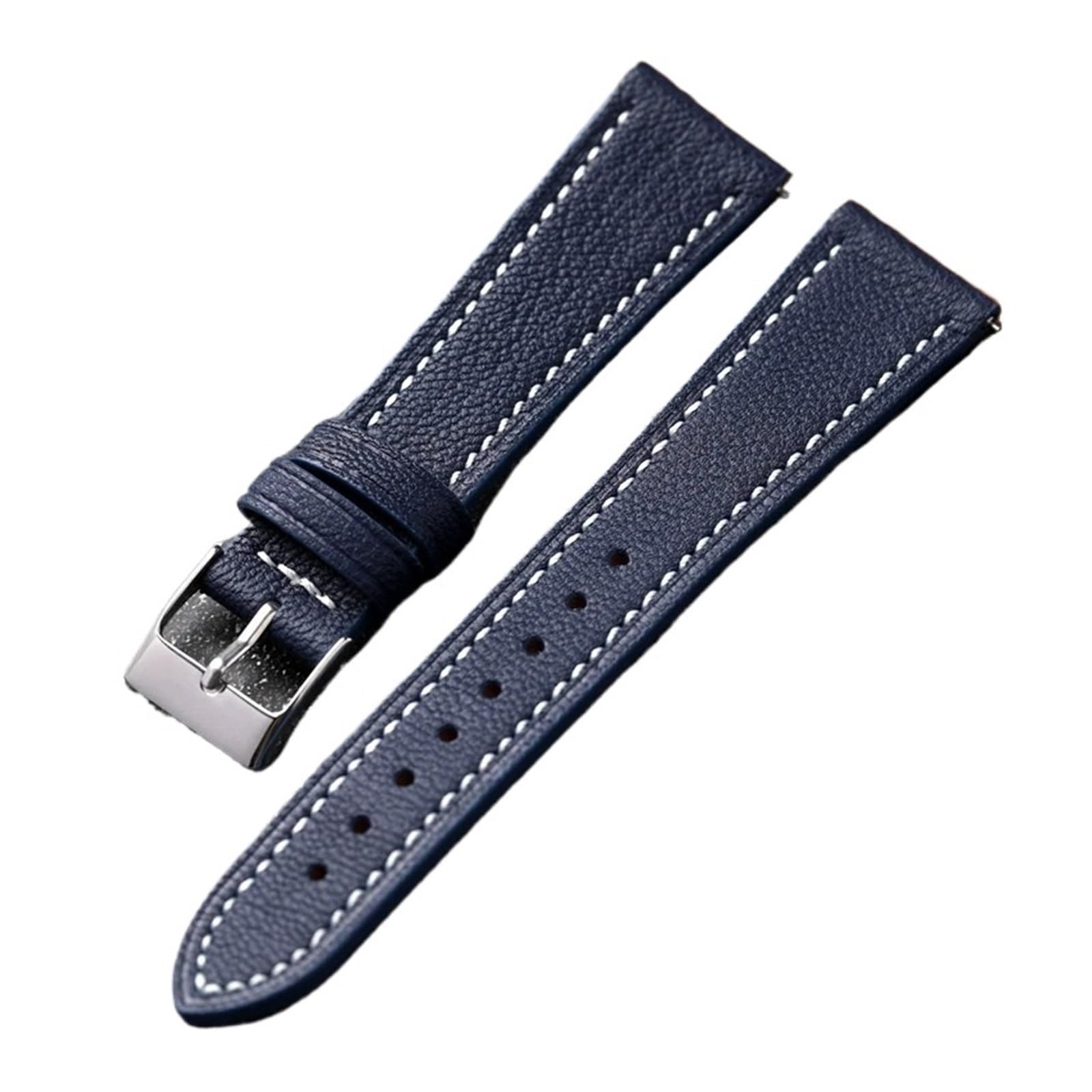 Compatible avec le bracelet de montre Ultra-mince doux en peau chèvre fait à la main 18 19 20 21 22MM, bleu marron gris, Vintage dégagement rapide for hommes