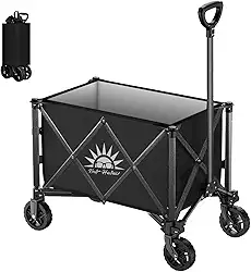 Carrinho Multiuso Dobravel Portátil Até 100kg para Transporte Carga, Camping, Jardinagem, Pet