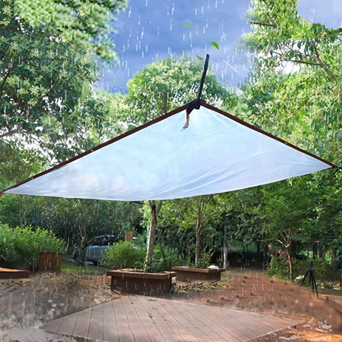 Lona impermeable transparente de 3x1,8 m con ojales para exterior 3