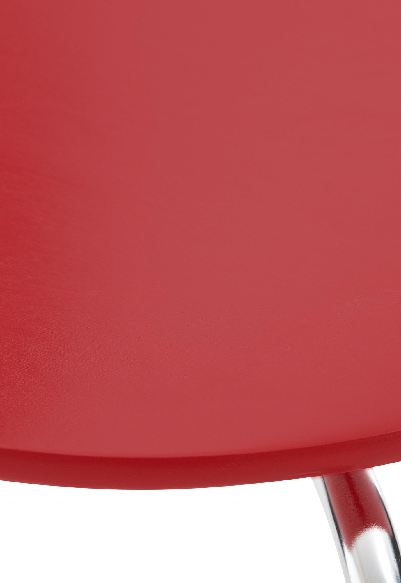 CLP Set 2 Sedie Impilabili Diego in Legno Robusto I Sedie Attesa con Telaio in Metallo I Sedie Ergonomiche E Facili da Pulire, Colore:Rosso