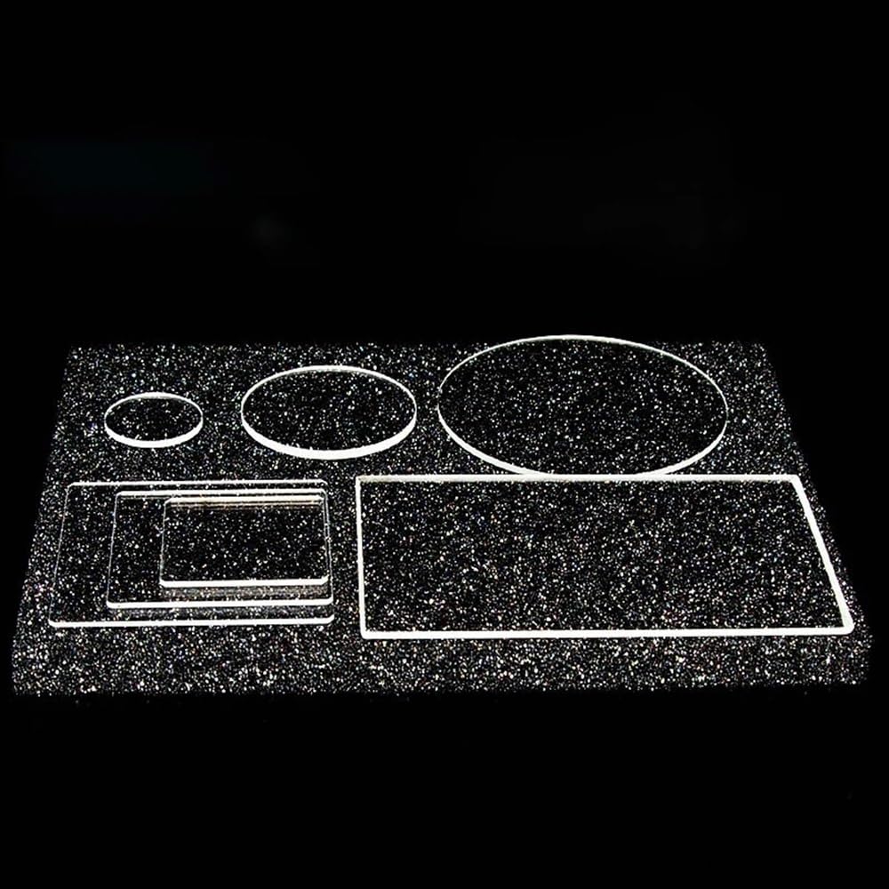 Prismen & Kaleidoskope 2 Stück Quarzplatte, ultradünne Quarzplatte, hohe Temperaturbeständigkeit, hohe Präzision, hohe Verarbeitung Optik-Kits für den naturwissenschaftlichen Unterri (Size : 25.4mmx5