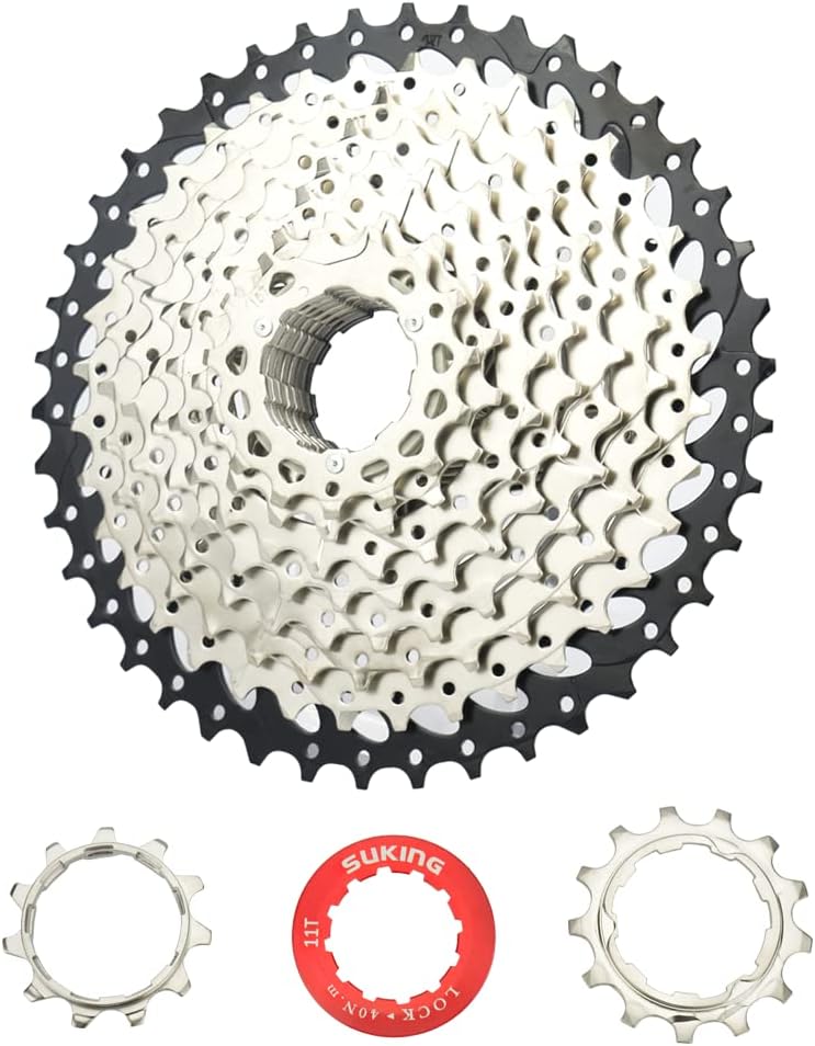 CYSKY 8/9/10/11/12-Speed Cassette 11-25T/28T/32T/34T/36T/40T/42T/46T/50T/52T Bike Sprocket Freewheel Compatible with Shimano, Sram HG Hub, Fit for Mountain Bike, Road Bike, MTB Cassette