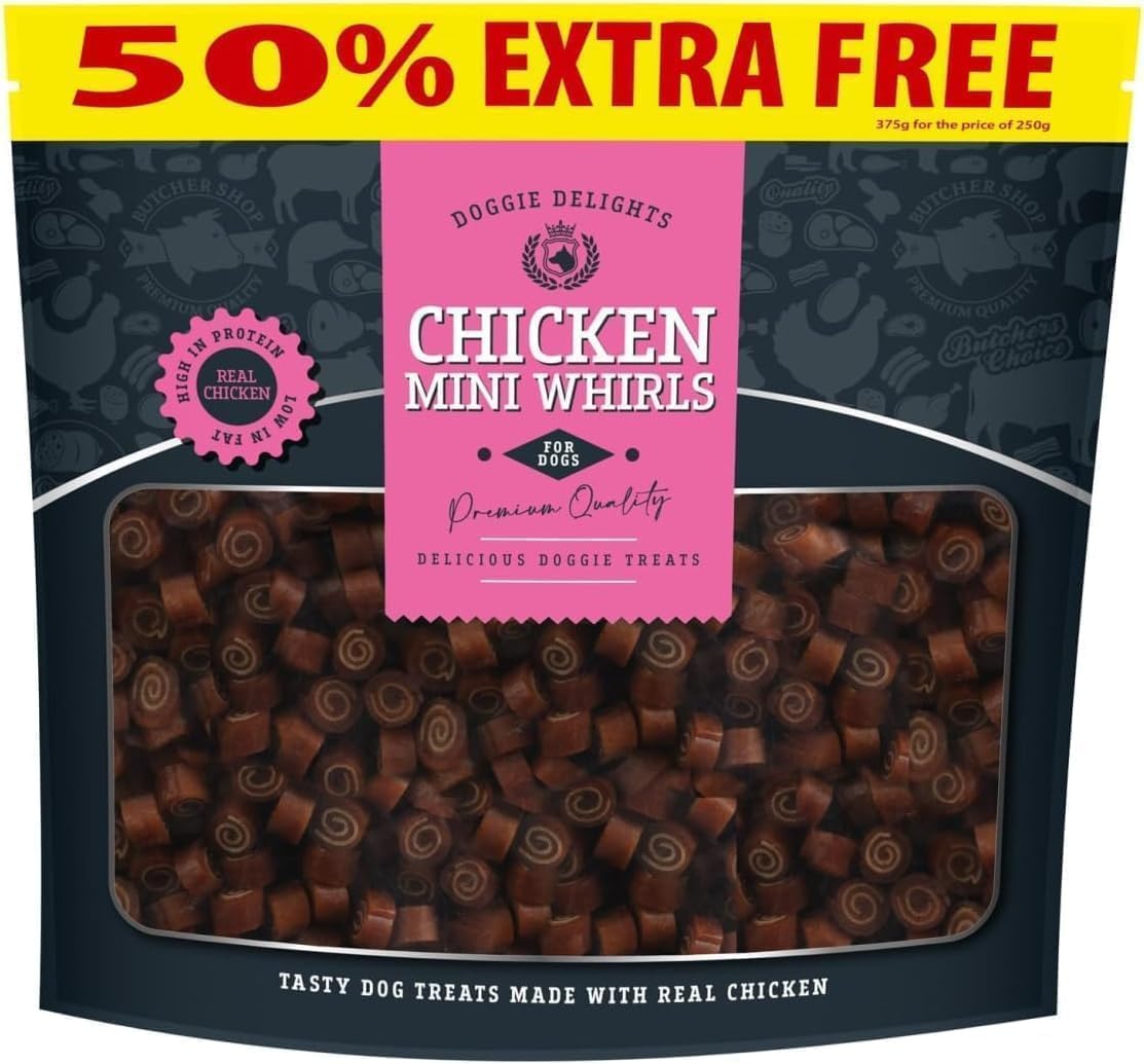 Sub future Doggie Delights Mixed Dog Treats -Mini Whirls, Duck Jerky, Jerky & Sweet Potato Wraps, Grain-Free, High Protein