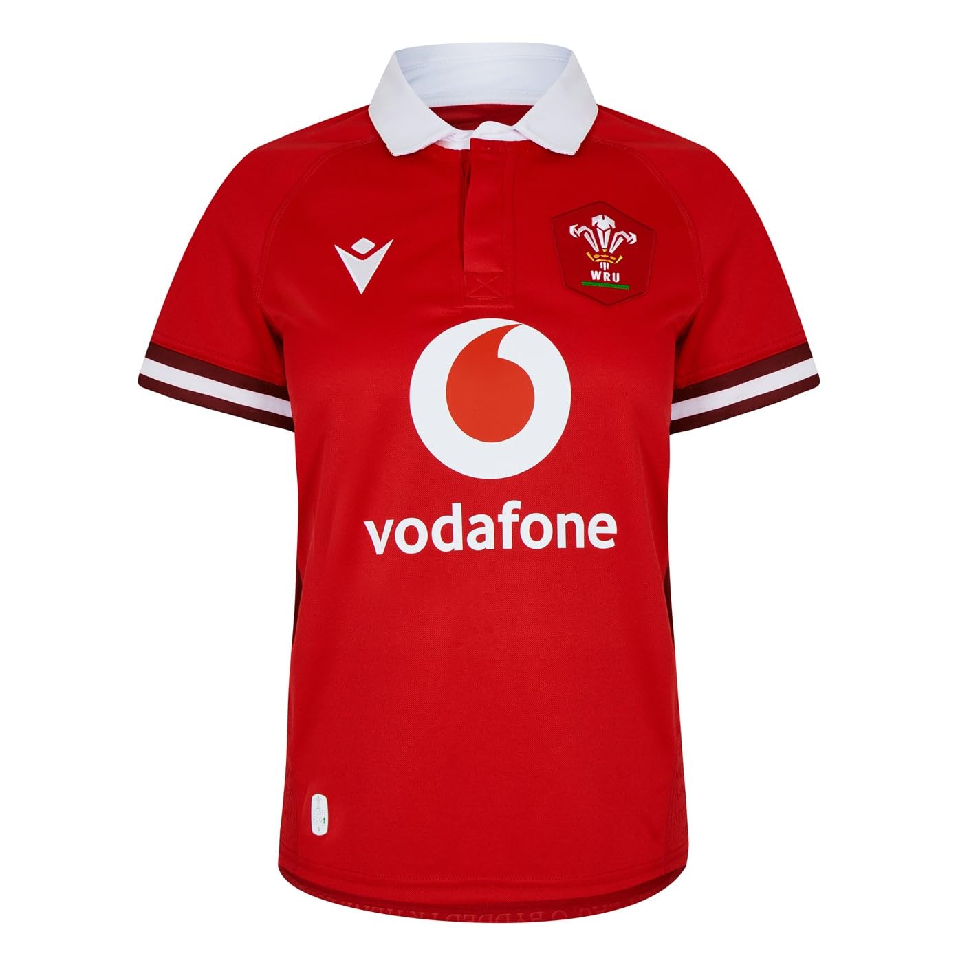Macron Mens Wales Rugby 6 Nations Home Shirt 2023 Adults Red L
