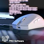 Redragon M916 PRO 3-Mode Wireless Gaming Mouse, Hype-Speed 4K Polling Rate, 49G Ultra-Light 26K DPI Mouse w/Ergonomic Natural Grip Build, Redefinable Macro Buttons, Software Supported