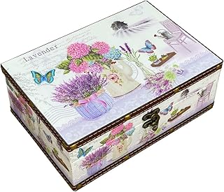 Treasure Box Vintage Wooden + PU Leather Decorative Storage Box With Lid...