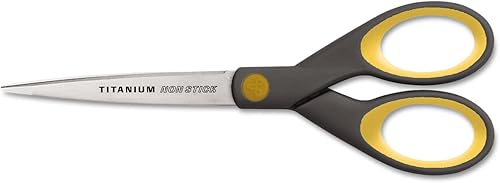 Westcott 14851 Tijeras antiadherentes de titanio, 7 pulgadas rectas
