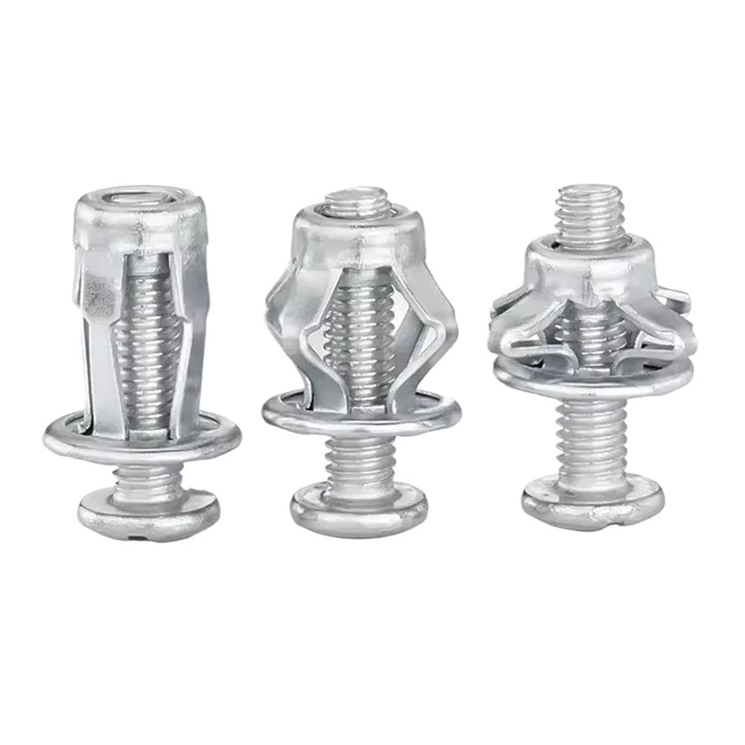 Hollow Door Anchors and Screws Hollow Door Anchors 160pcs Petal Screw Jack Nuts Expansion Plugs for Rivet Lock Bolt Board Wall(M6x25mm)