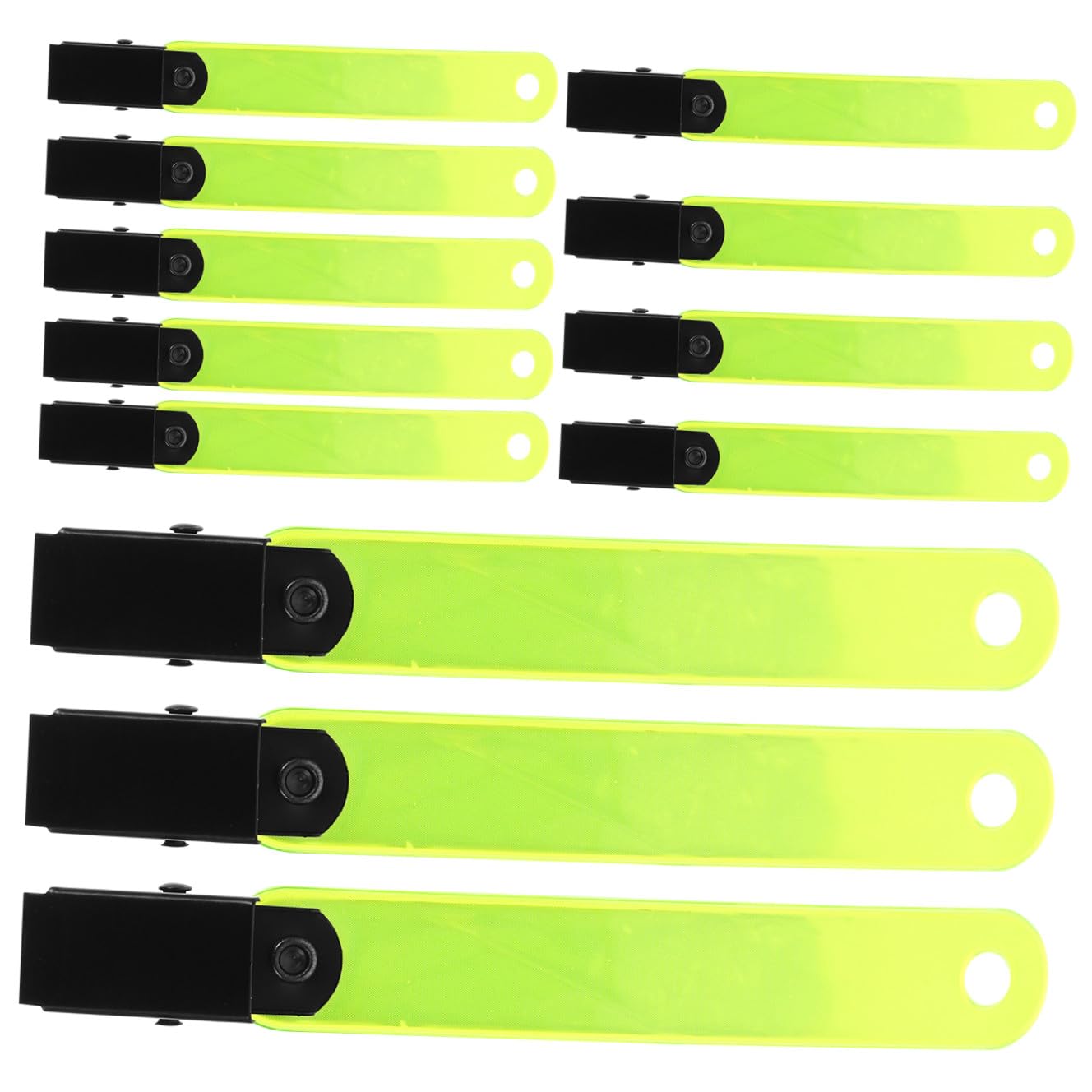 BESPORTBLE Porte-étiquette Fluorescent Aménagements Extérieur Archerie Jeux Extérieur Piste Lumières Grands Clips Réfléchissants Clips Réflecteurs pour Arbre PVC