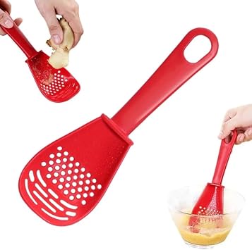 6 in 1 Multifunctional Kitchen Cooking Spoon, Heat Resistant, Red