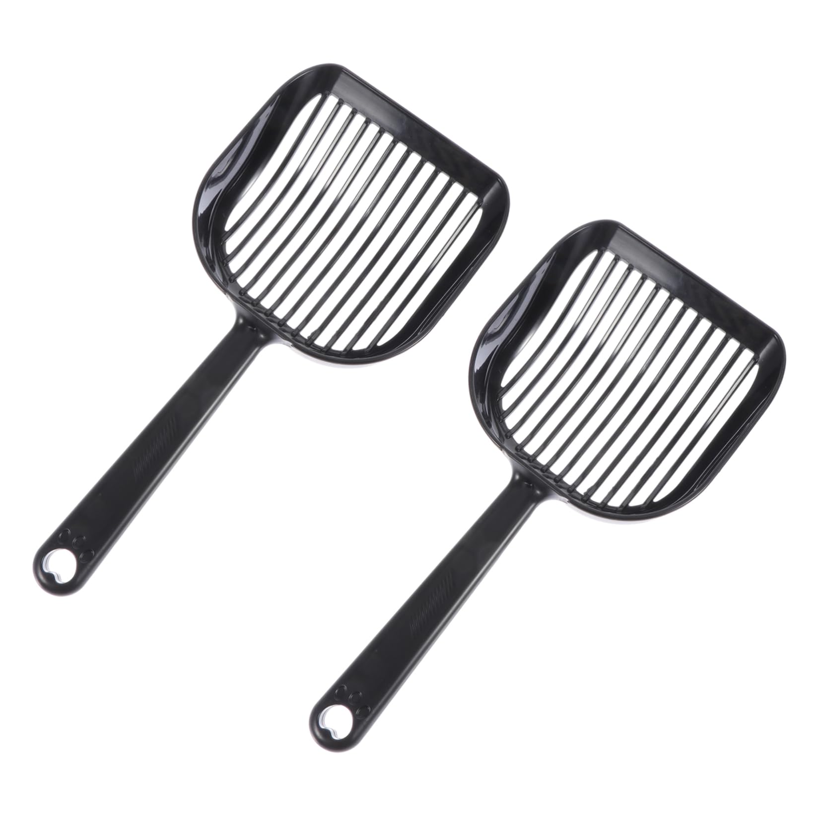 GALPADA 2pcs Cat Litter Shovel Sifting Poop Scoop Cat Litter Scooper Cat Litter Scoop Sand Scooper for Cleaning Poop Scoop Cat Litter Pet Kitten Poop Shovel Cats Plastic Black