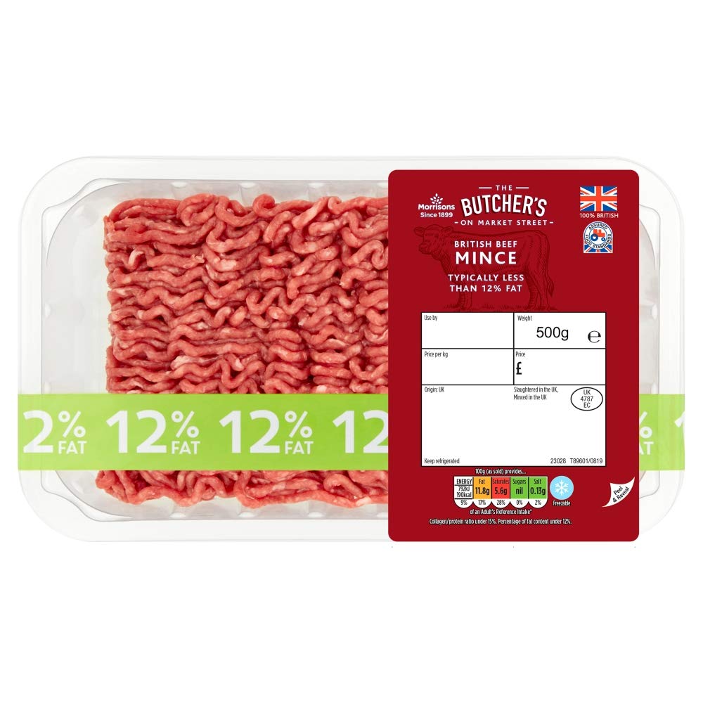Morrisons Market St British Minced Beef 12% Fat, 500g