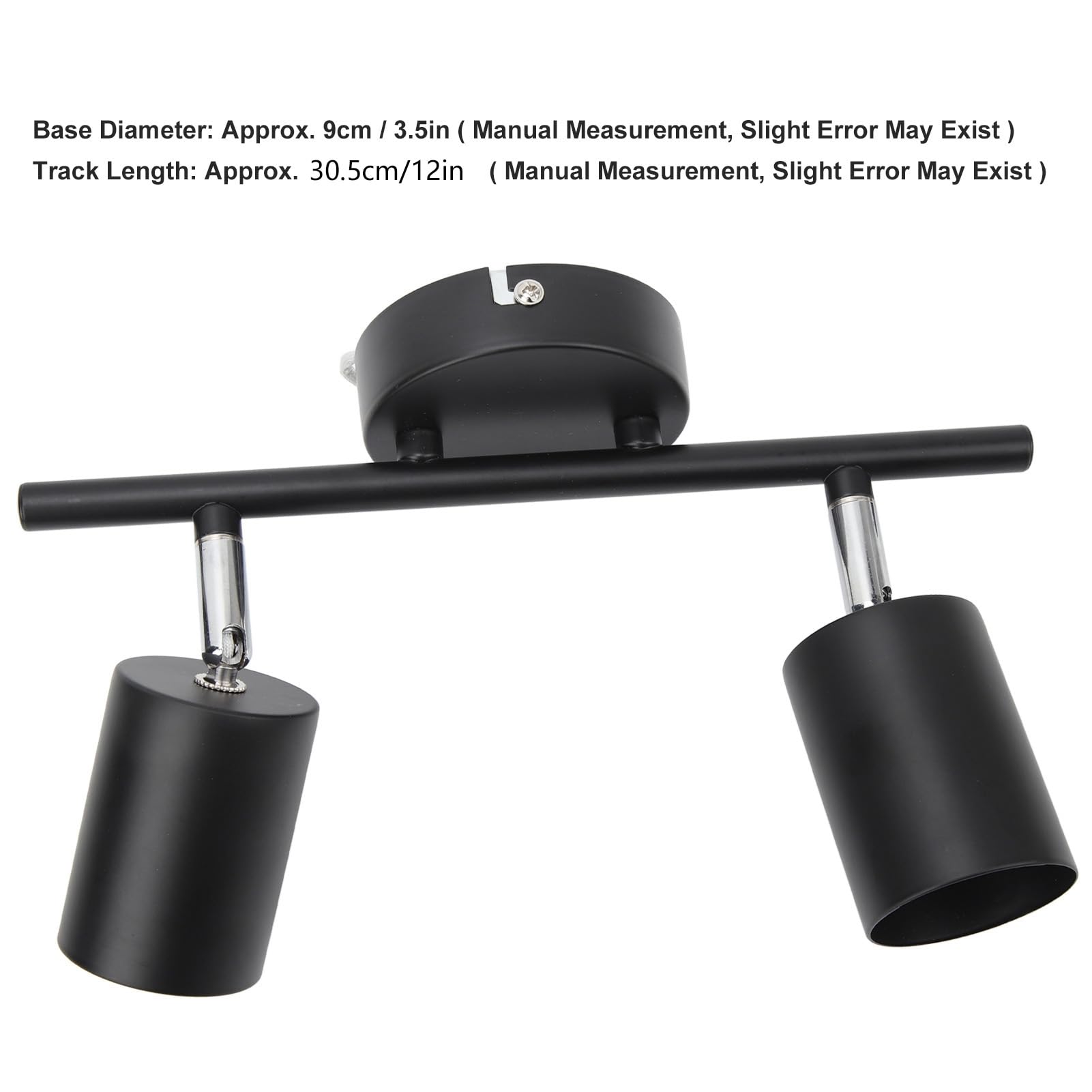 Kit D'éclairage de Piste LED, 2 Têtes 10,8 Pouces Track 90 Degrés Rotation 2 Light Track Lighting Kit pour Plafond de Bulbe GU10, Petite Piste, éclairage à LED