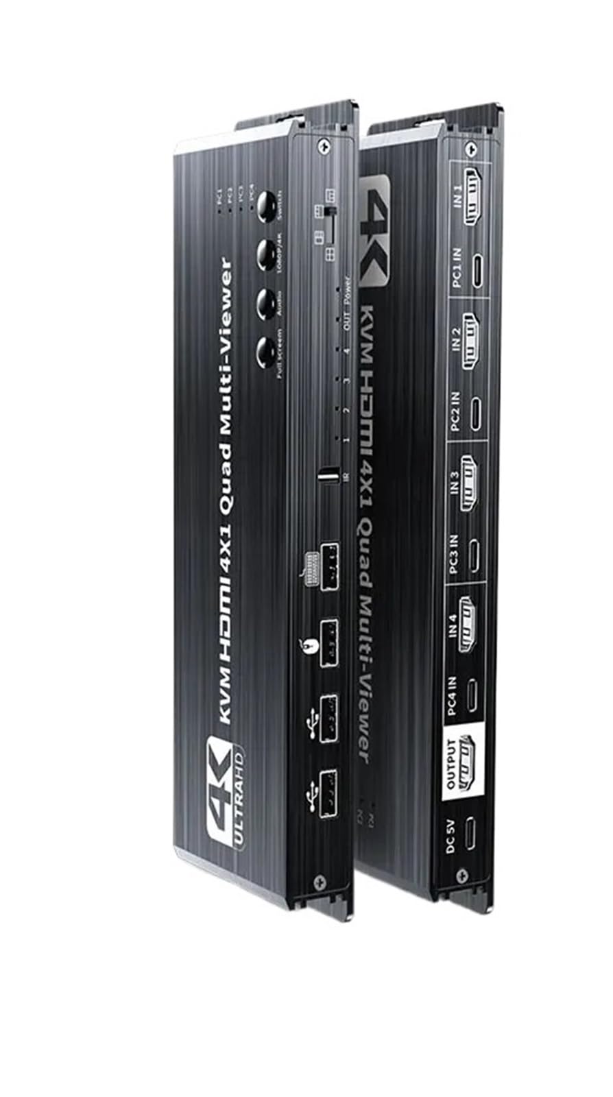 Un*nlink 4K HDMI KVM Multiviewer 4x1 Seamless Switch HDMI Quad Screen Real Time Processor for 4 PC Share Mouse Keyboard Monitor(US Plug)-image-28