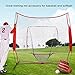 EVTSCAN 7' X 7' Baseball & Softball Practice Hitting & Pitching Net with Bow Frame, Carry Bag and Bonus Strike Zone, Great for All Skill Levels, Regulation