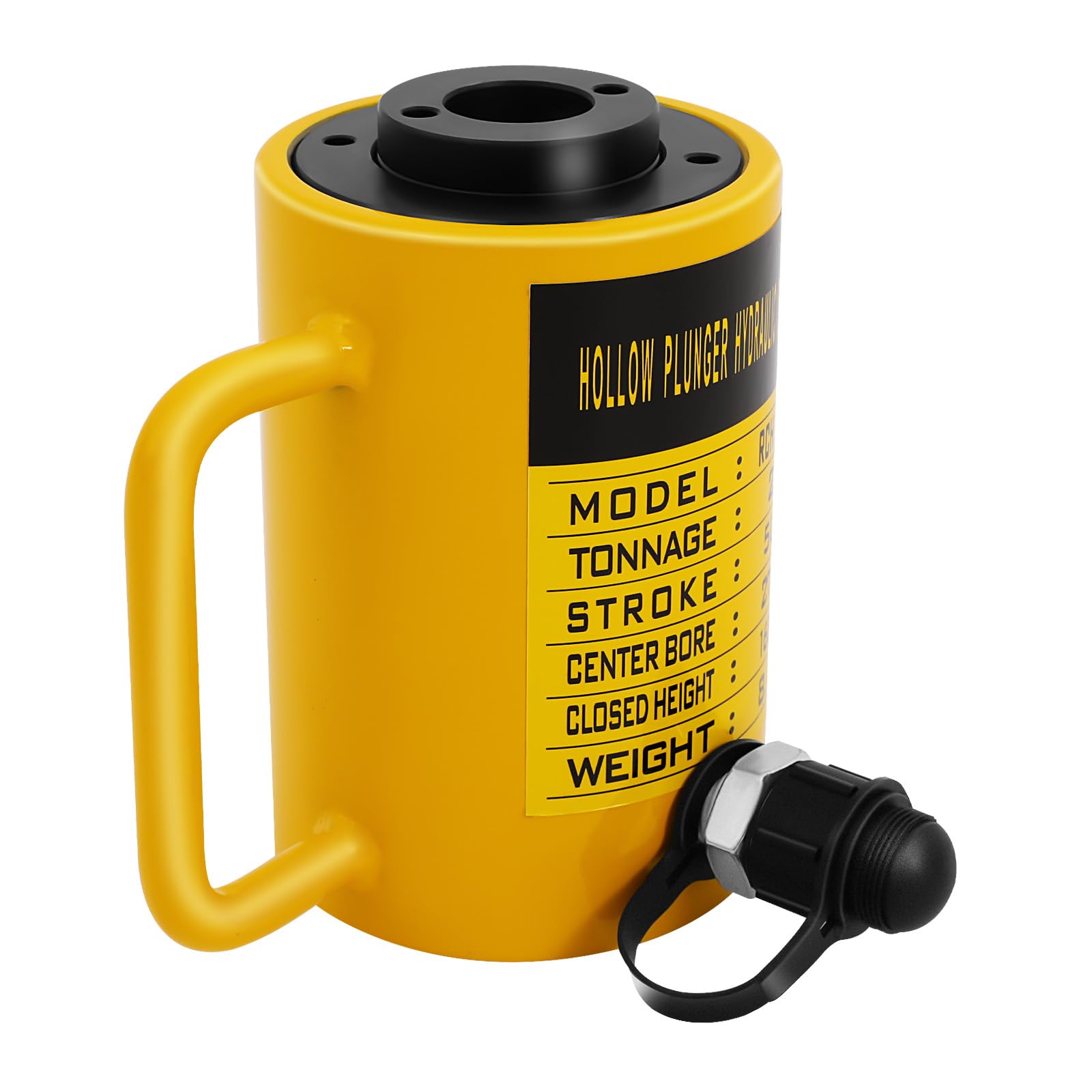 Cilindro hidráulico 20T con carrera de 160 mm - Cilindro hueco, cilindro de pistón hueco, gato de sello y bomba de aceite manual hidráulico Ram Cylinder para edificios y puentes RCH-2050