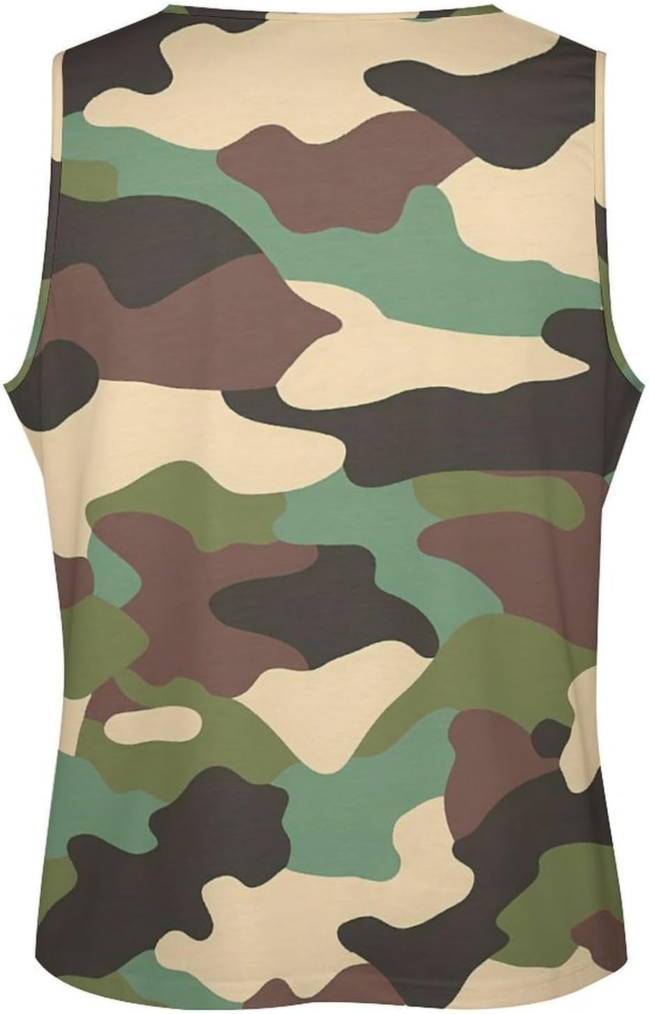 Camouflage Mens Breathable Printed Tank Top 5XL