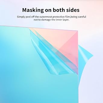 3 Pack Iridescent Acrylic Sheet, 1/8 Inch Thick, 12 x 12 Inch
