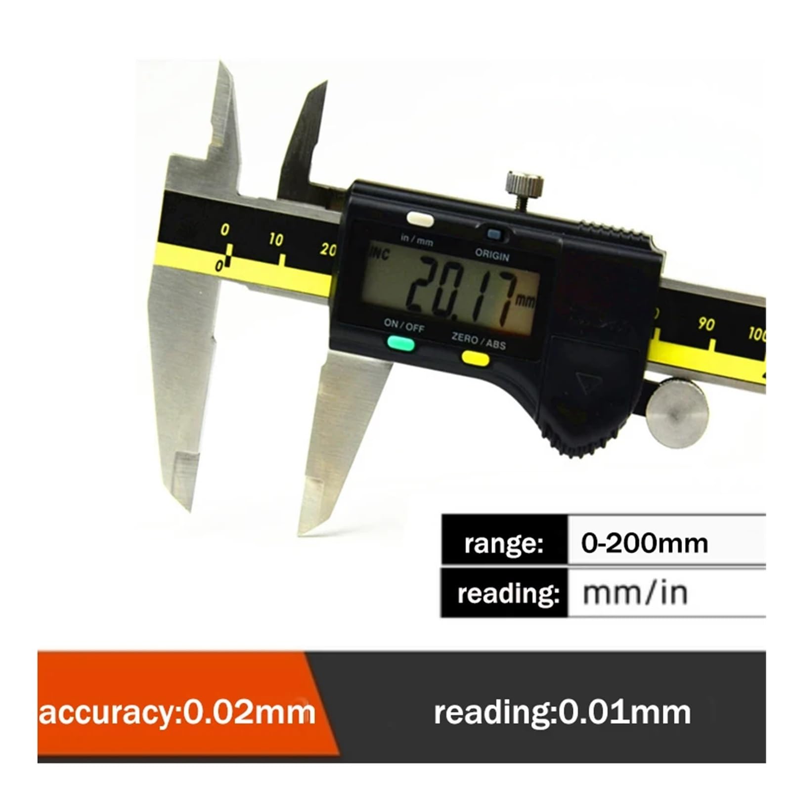 Mikrometr cyfrowy, 150mm 200mm 300mm tryb pochodzenia suwmiarka cyfrowa elektroniczna ze stali nierdzewnej mikrometr + pudełko(0-200mm 8inch)