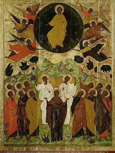 Novgorod School L'Ascension de Notre Seigneur œuvre d'art inspirante pour le foyer