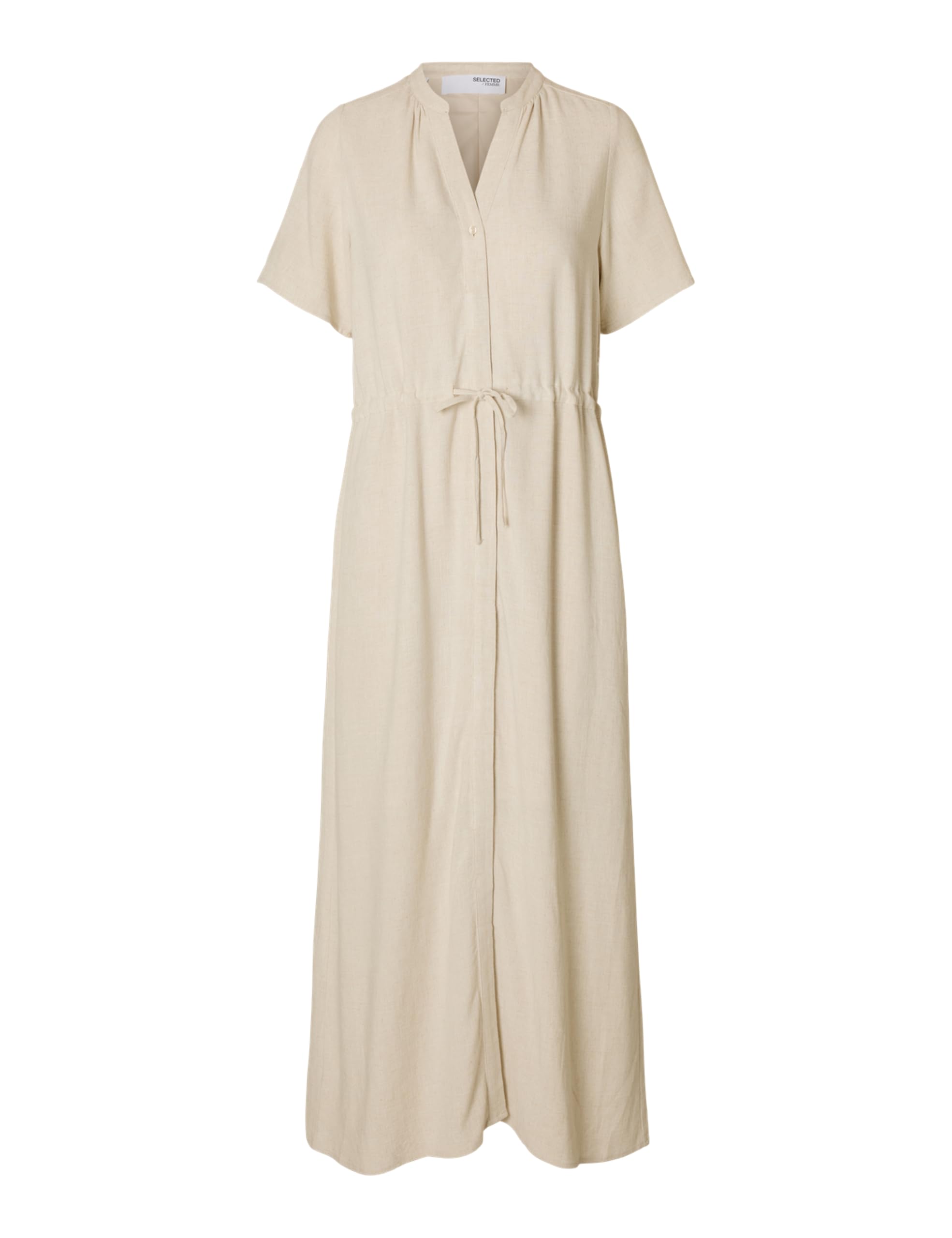 SELECTED FEMME Female Blouse Dress Short Sleeve, Sandshell, 10