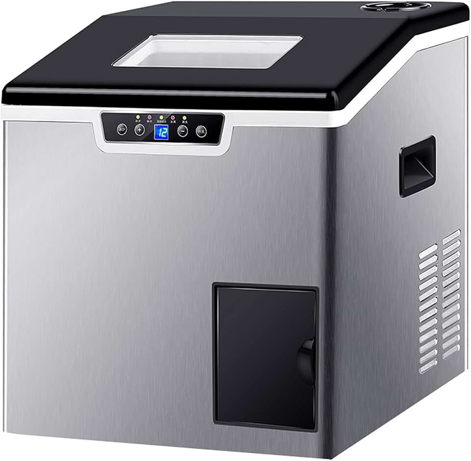 Countertop Ice Maker Machine Portable Ice Cube Maker Countertop Self Cleaning with Ice Scoop and Basket Easy to Use - Fit for Home Party