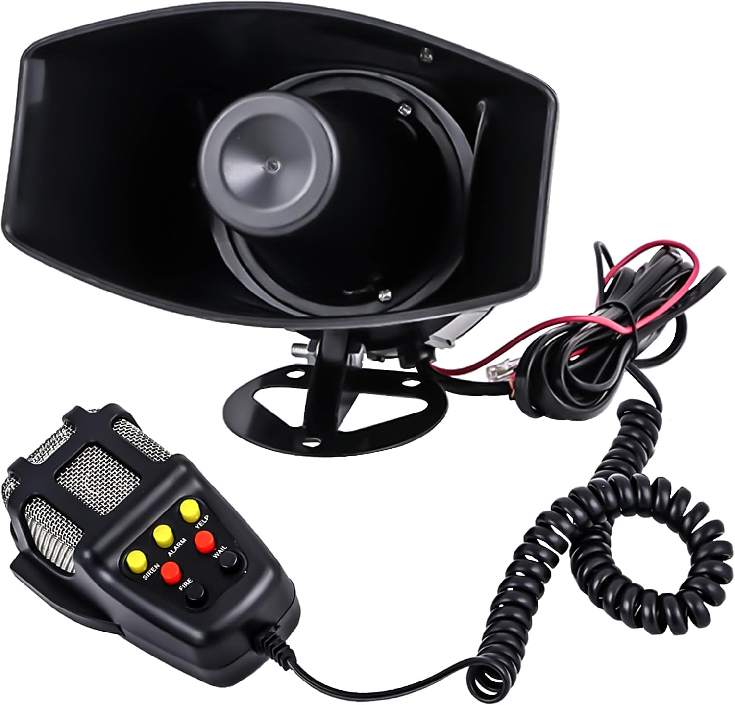Auto Fernbedienung Hupe Auto Hupe 12V 100W, Laute Autosirene mit 7 verschiedenen Tönen ...