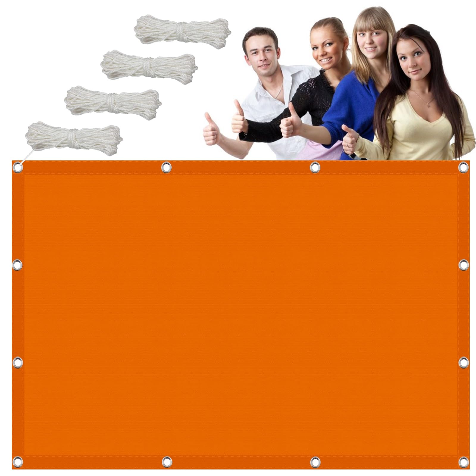 Voile d'ombrage Shadow Résistant 4 x 10 m de couleur orange
