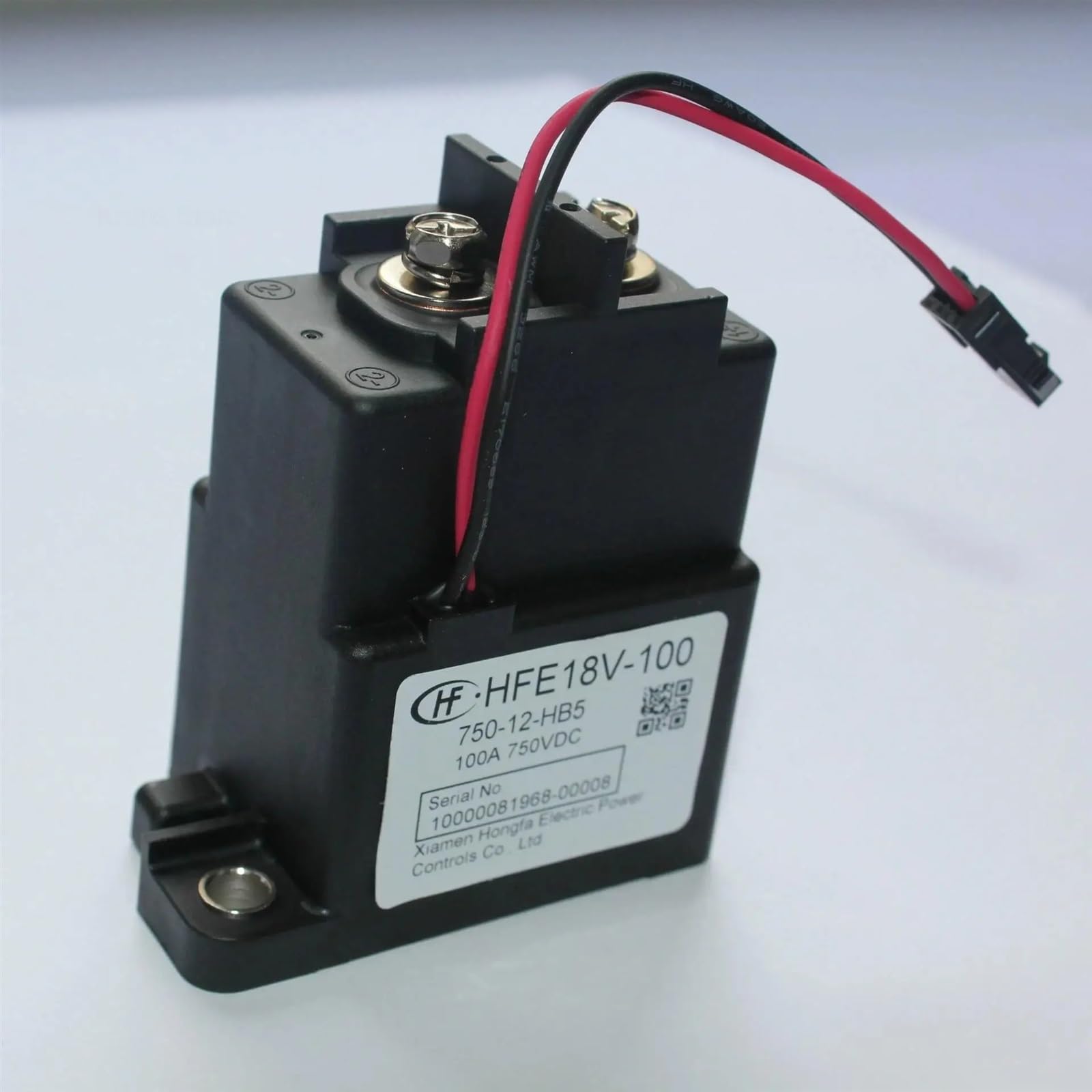 Relé de voltaje CC industrial HFE18V-100/750-12-HB5 con bobina de 12V