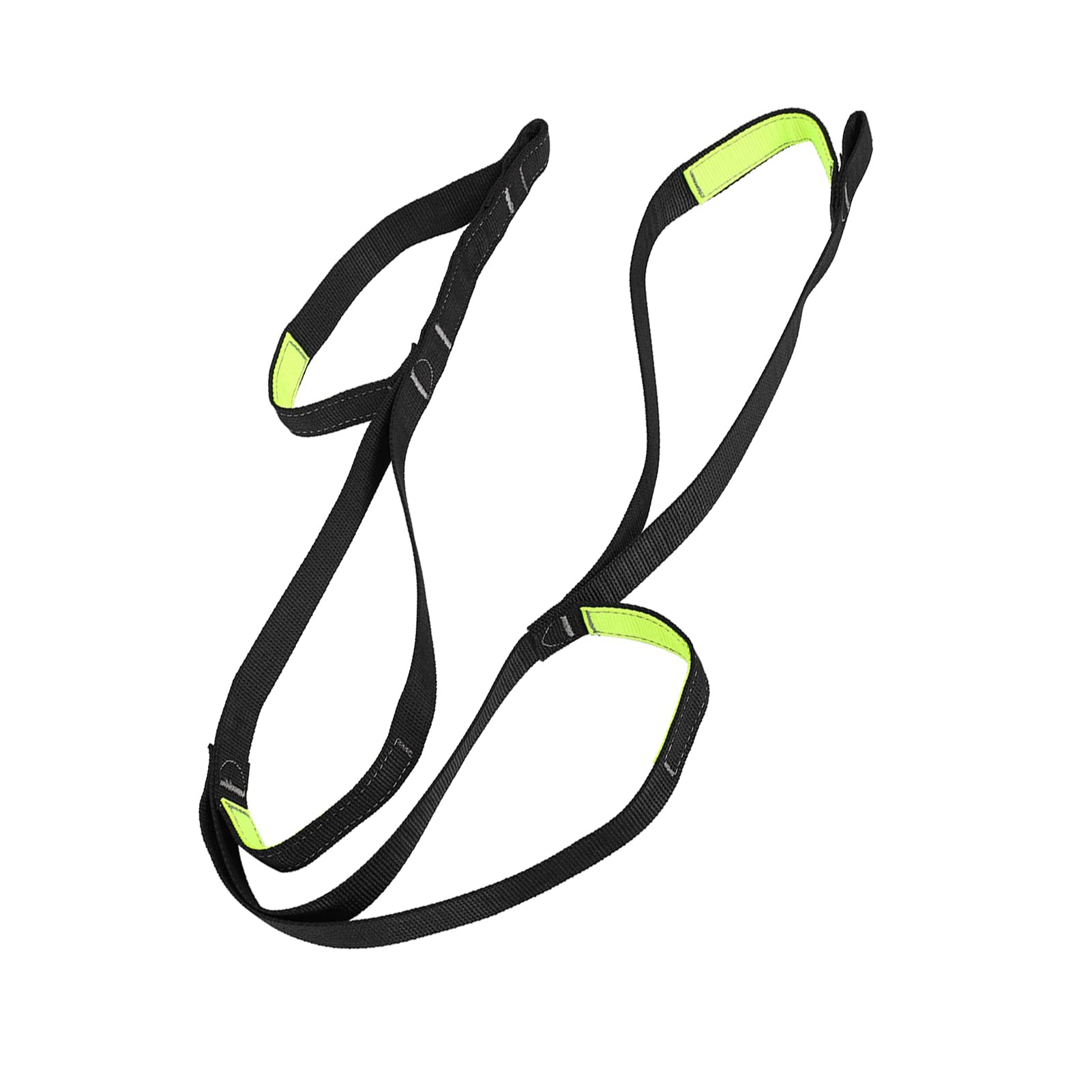 VGEBY ロープはしご 縄梯子 ロープラダー 4ステップ 115ｃｍ ボートラダー ロッククライミング 登山用 耐荷重23KN ブラック アウトドアセーフティーロープ マウンテンクライミングフットペダル 調整可能 フラットベルトストラップ