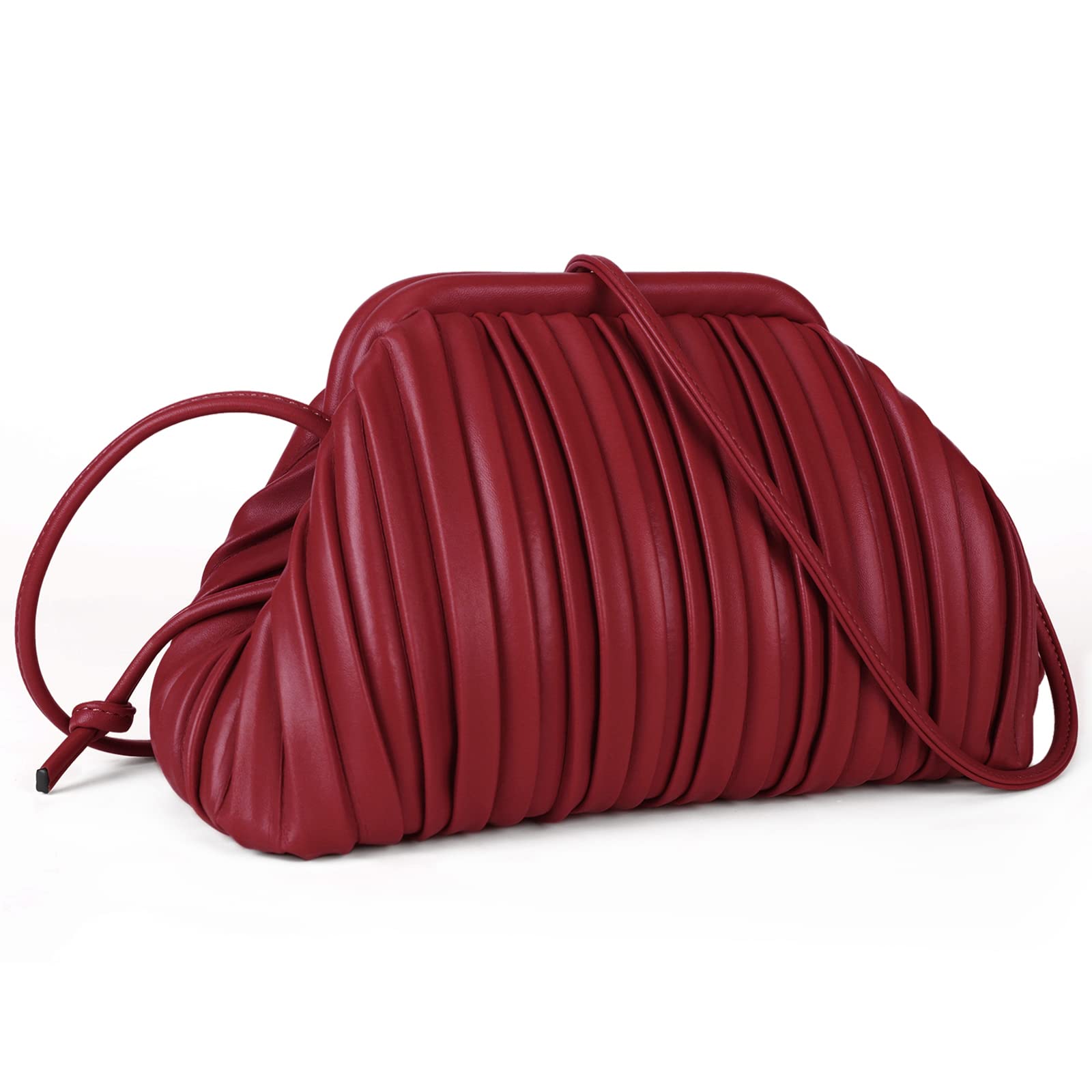 GLITZALL Clutch Purse and Dumpling Bag for Women,Designer Cloud Handbag and Ruched Bag with Detachable Shoulder Strap