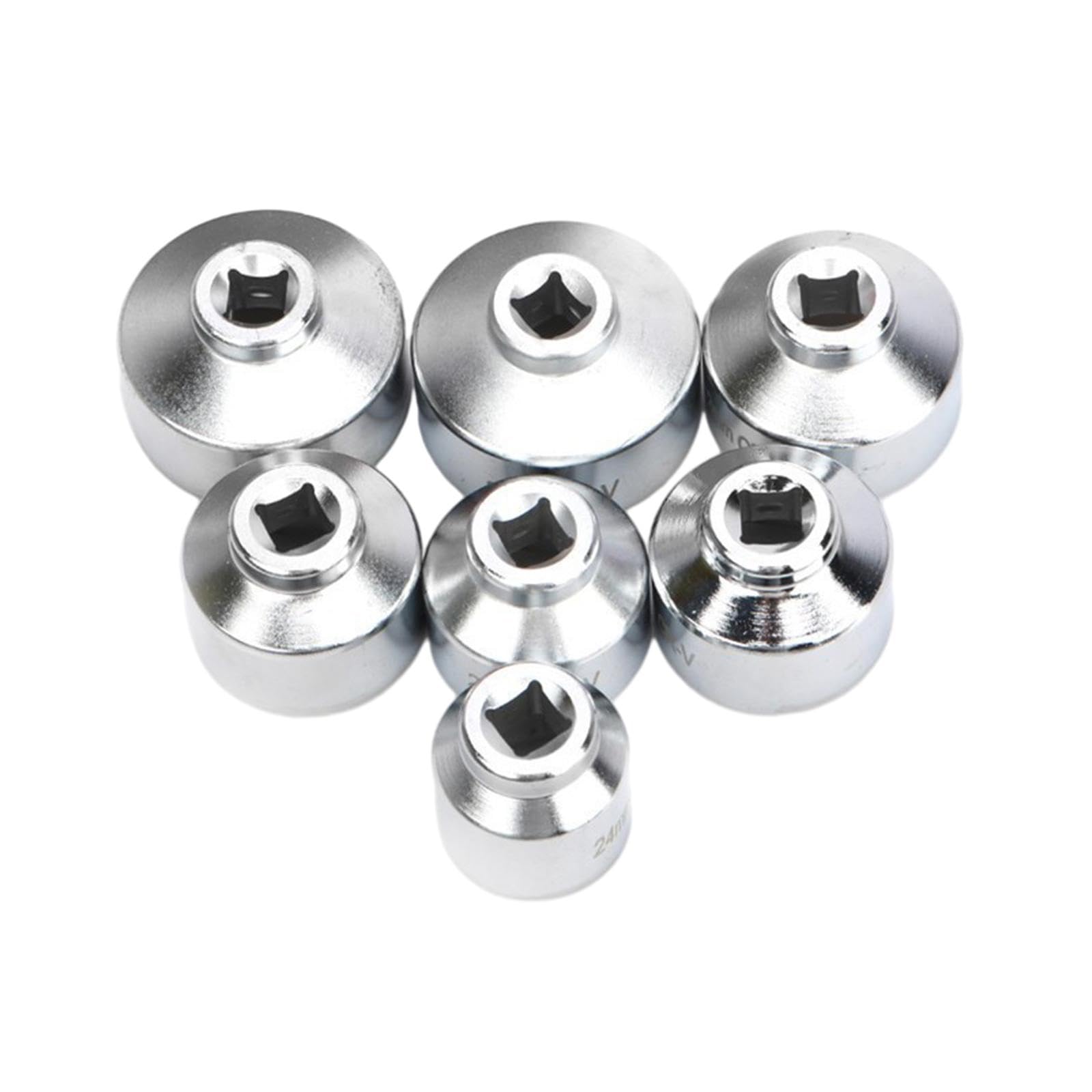 Outil de Retrait de Bouchon de Filtre à, Outil de Démontage Universel, Entraînement 3/8 "24mm-38mm, 7 Pièces